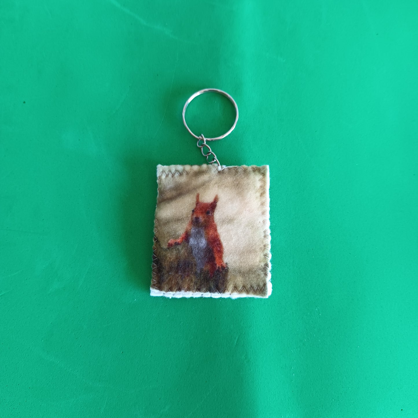 Soft , keyring, Red Squirrel, Eco fleece, cute animal design