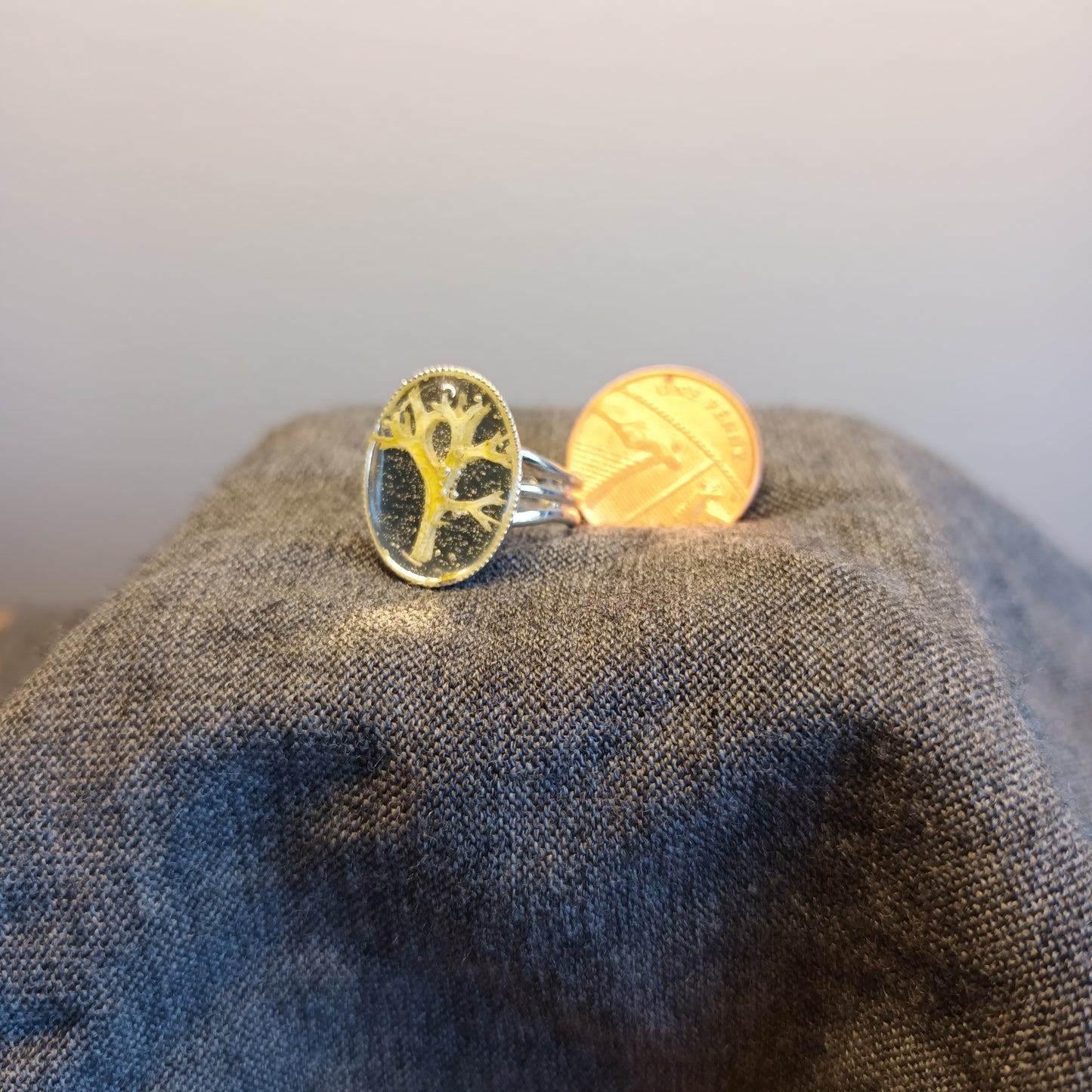 Tree Of Life Oval Gem Ring (lichen)