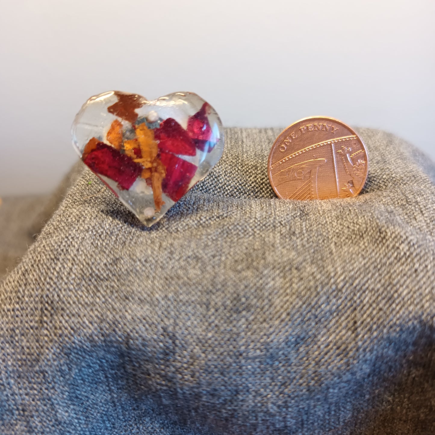 Highland Autumnal Red Heart Gem Ring
