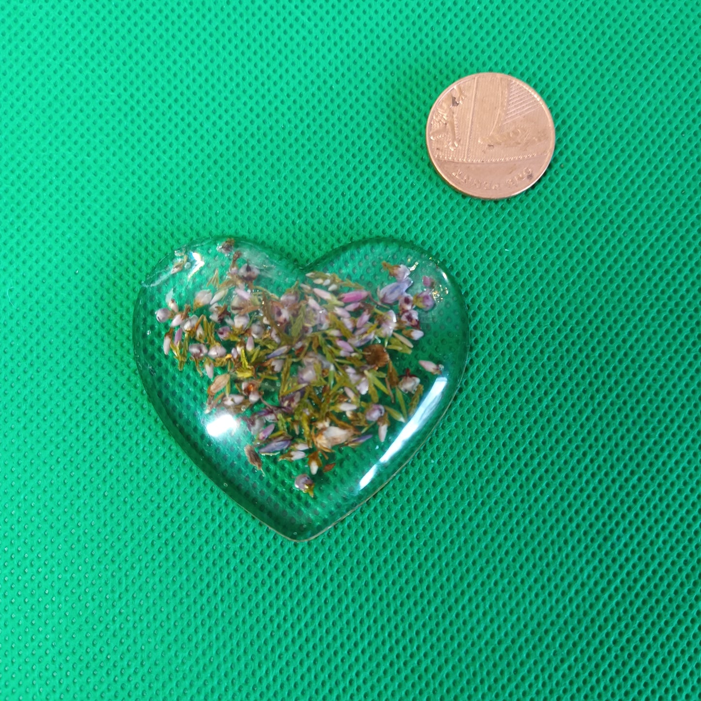Highland Purple Heather Heart Keepsake Gem