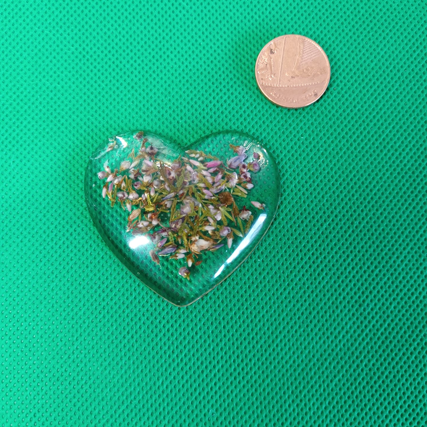 Highland Purple Heather Heart Keepsake Gem