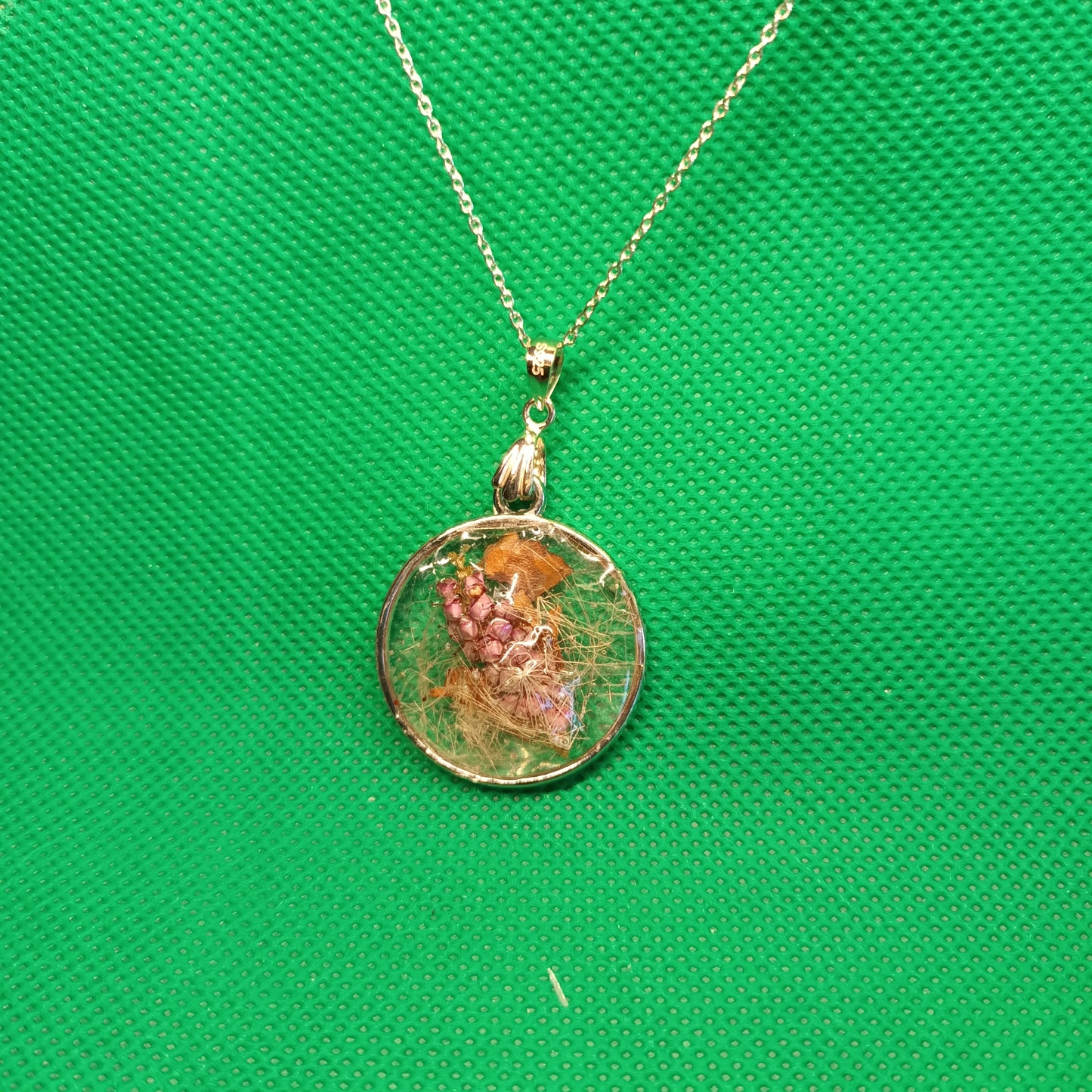Highland Pink (almost white Heather) Heather Necklace
