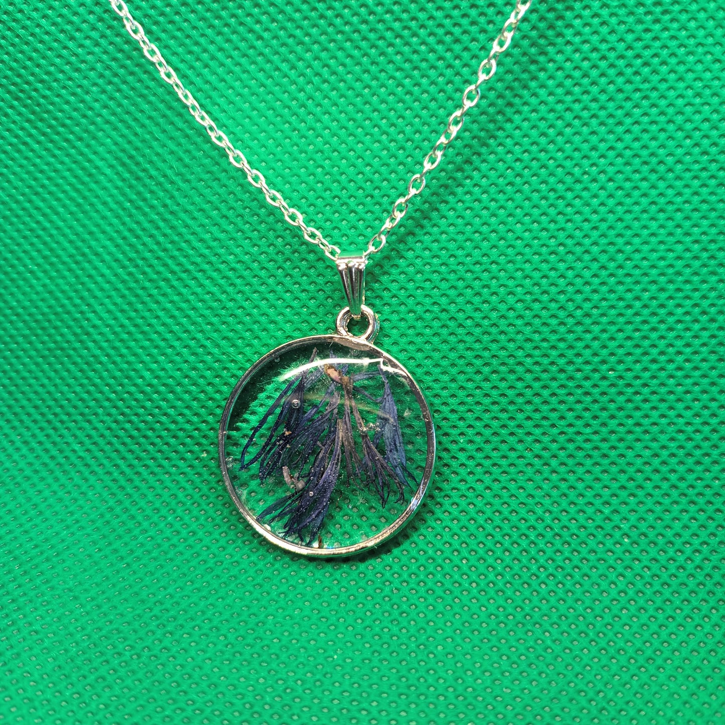 Cornflower. Highland. Scotland. Pendant. Necklace.