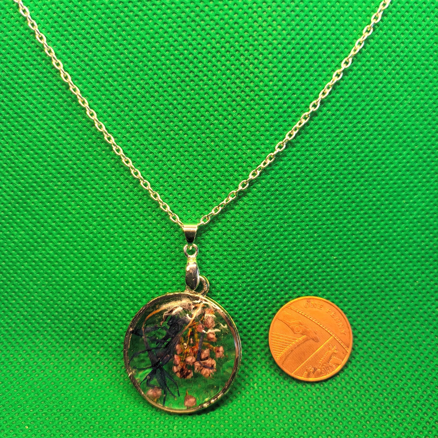 Highland Heather and Cornflower Necklace