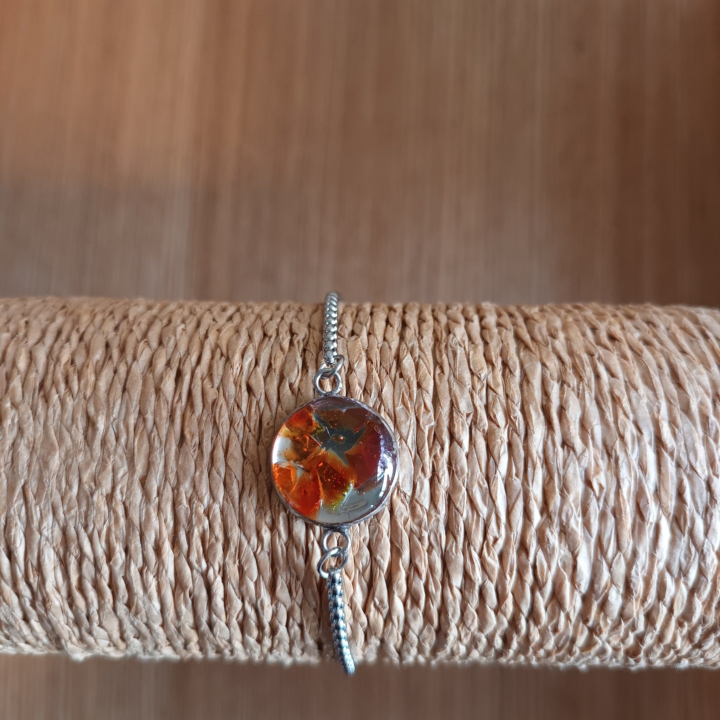 Orange (amber) adjustable bracelets