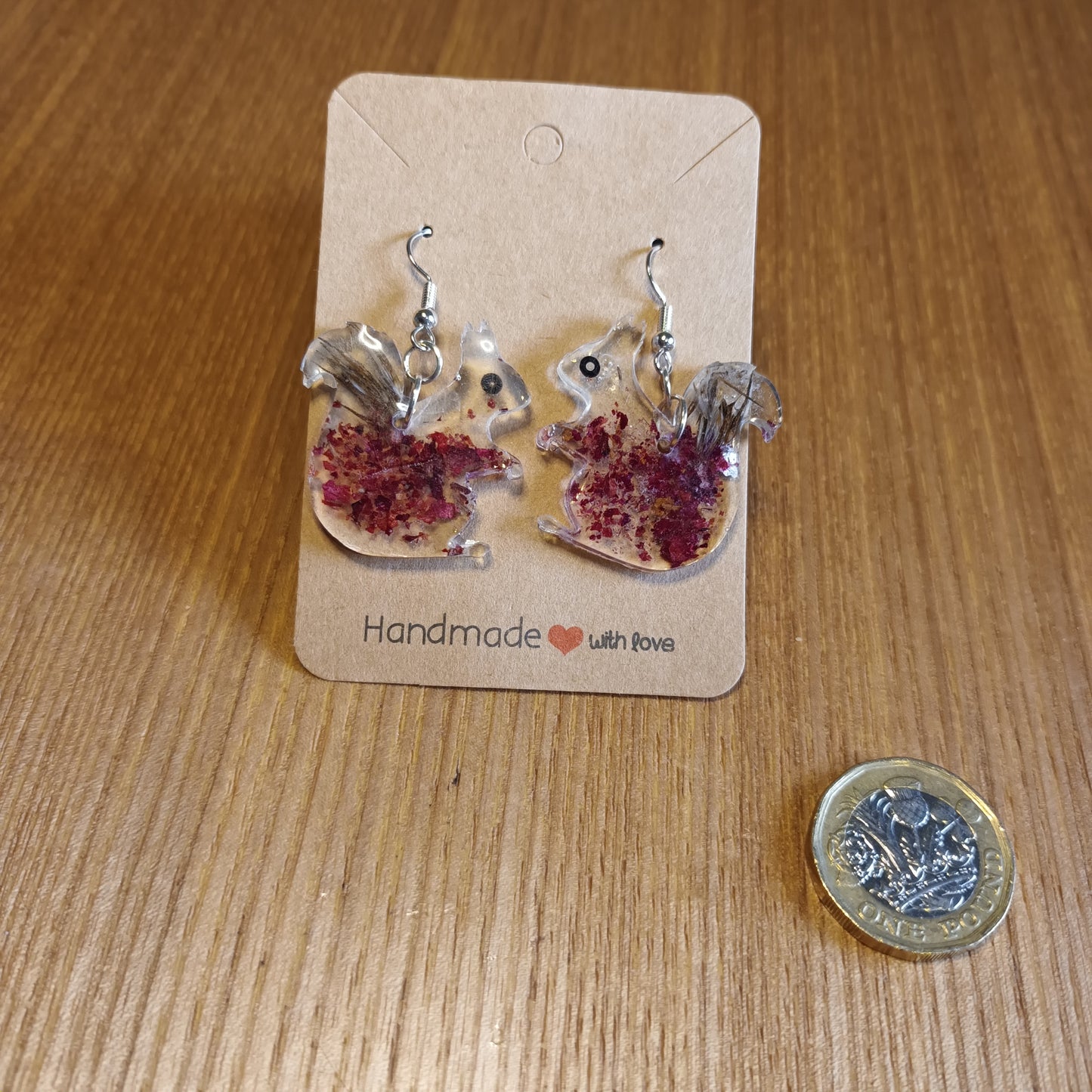 Highland Red Squirrel drop earrings
