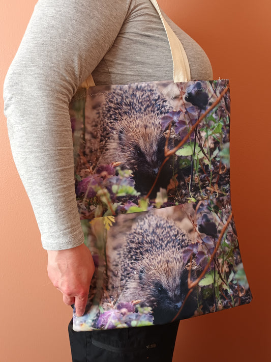 Cute Hedgehog Canvas Tote Bag (Beach Bag)