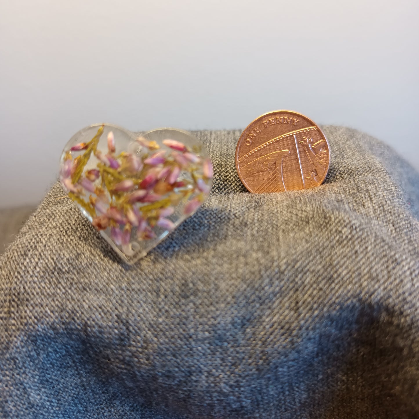 Purple Heather Heart Gem Ring