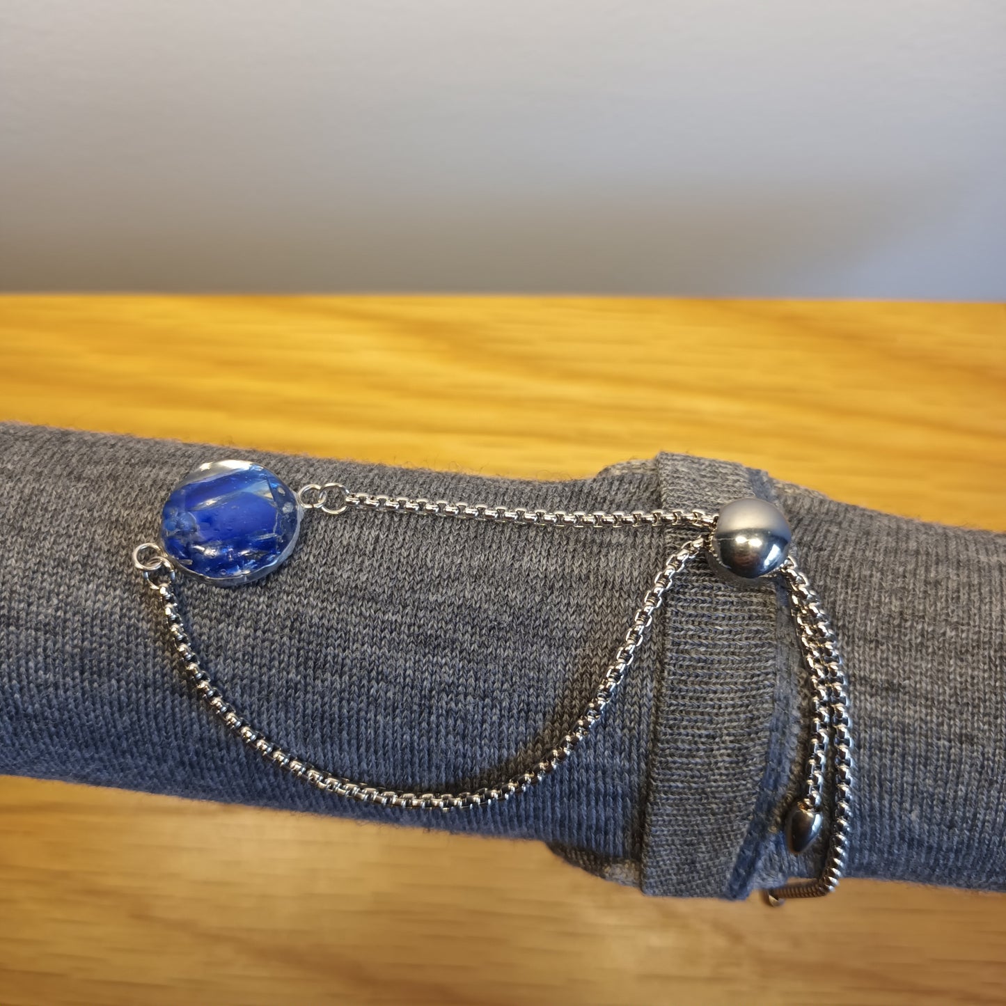 Cornflower Seaglass Pendant Bracelet
