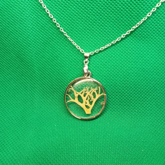 Lichen. Tree of life. Pendant . Necklace. Highlands.  Scotland. 