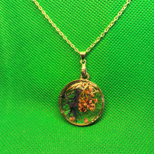 Cornflower.  Highland Heather. Pendant necklace. Highlands Scotland. 
