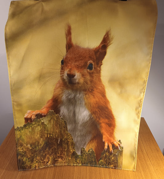 Red Squirrel, Highlands.Teatowel, Cotton , Eco-friendly. 