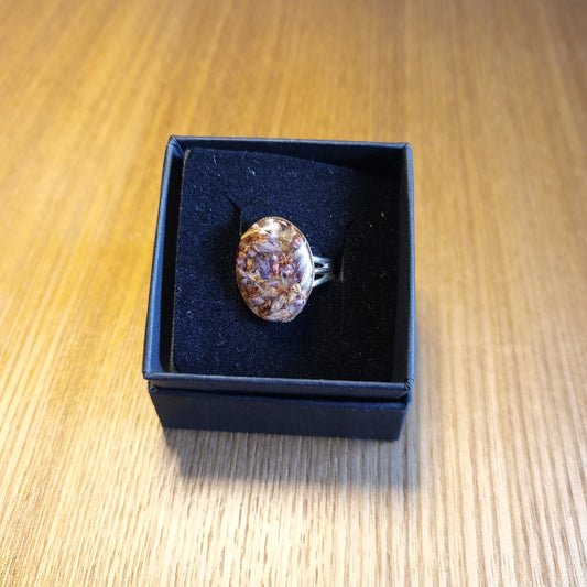 Purple Heather Oval Gem Ring