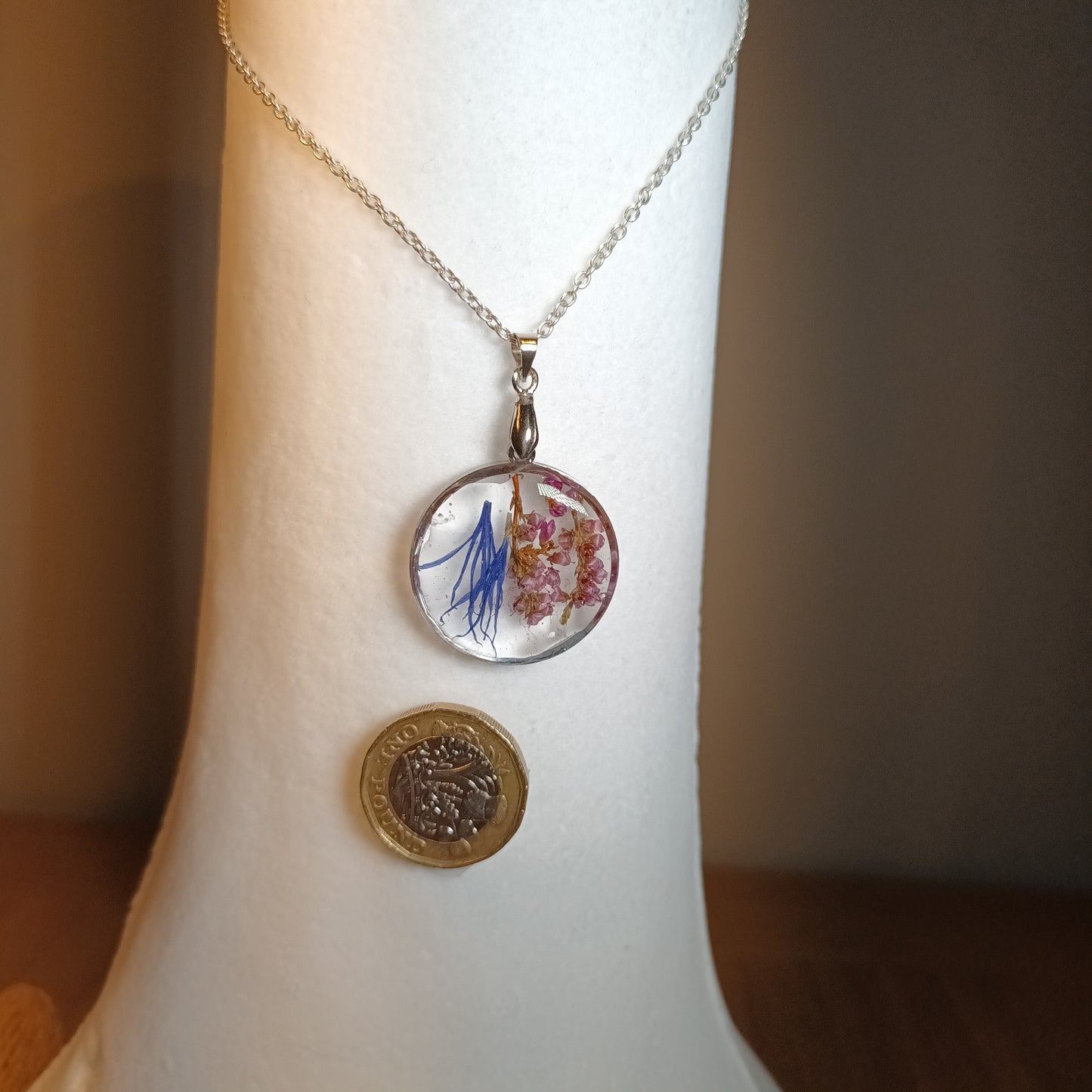 Heather and  Cornflower Necklace