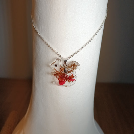 Red Squirrel Pendant Necklace 