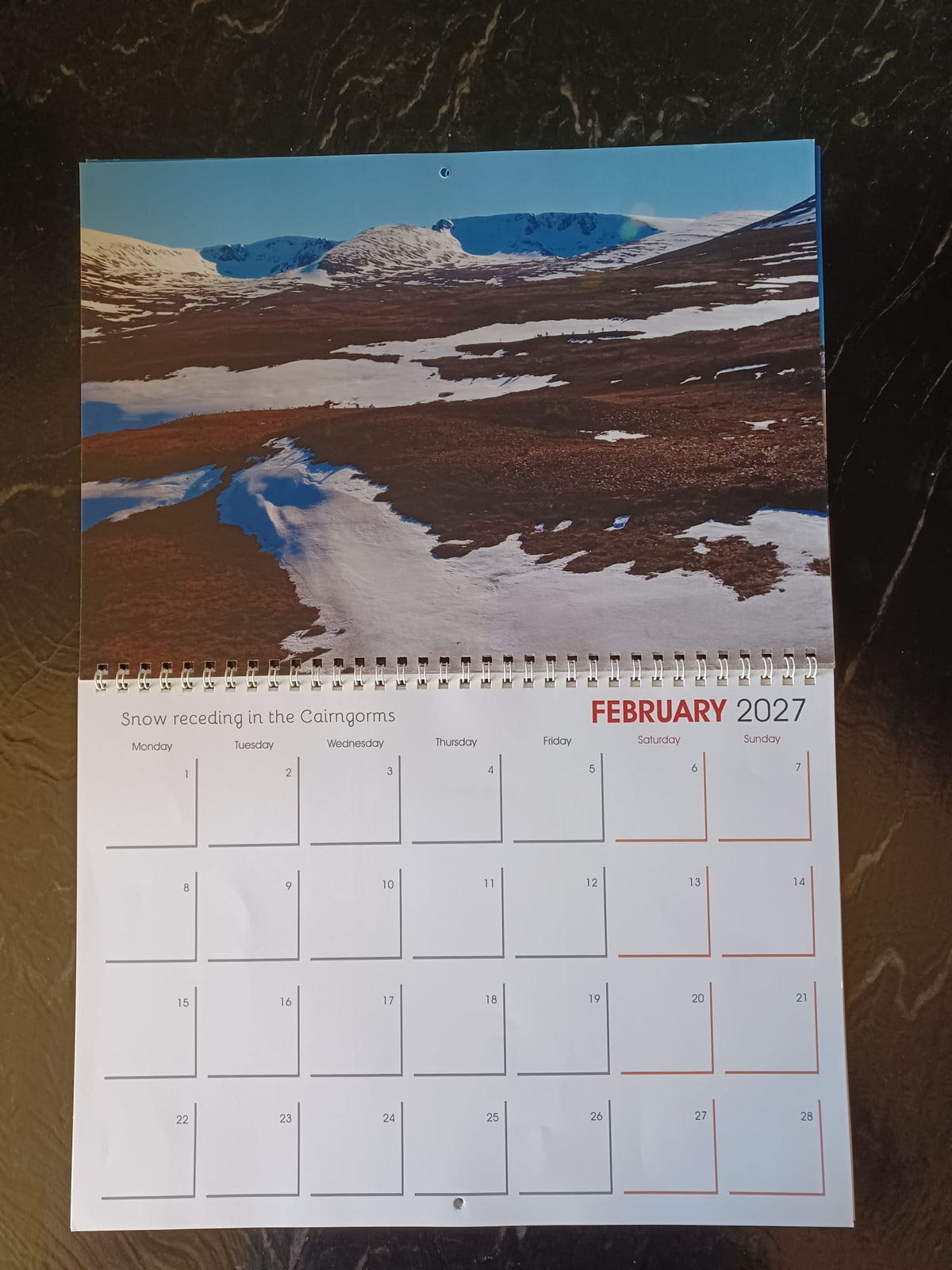 EJ's Highland Creations Premium Quality 2027 Calendar.