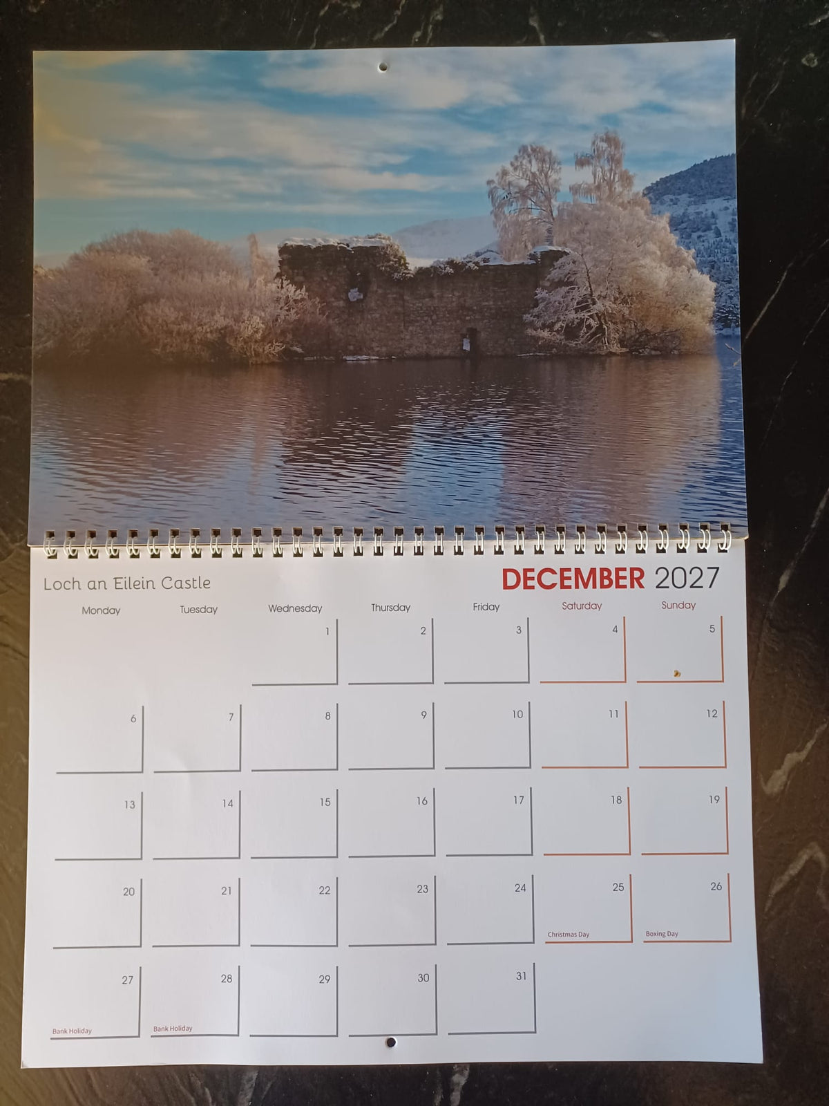 EJ's Highland Creations Premium Quality 2027 Calendar.