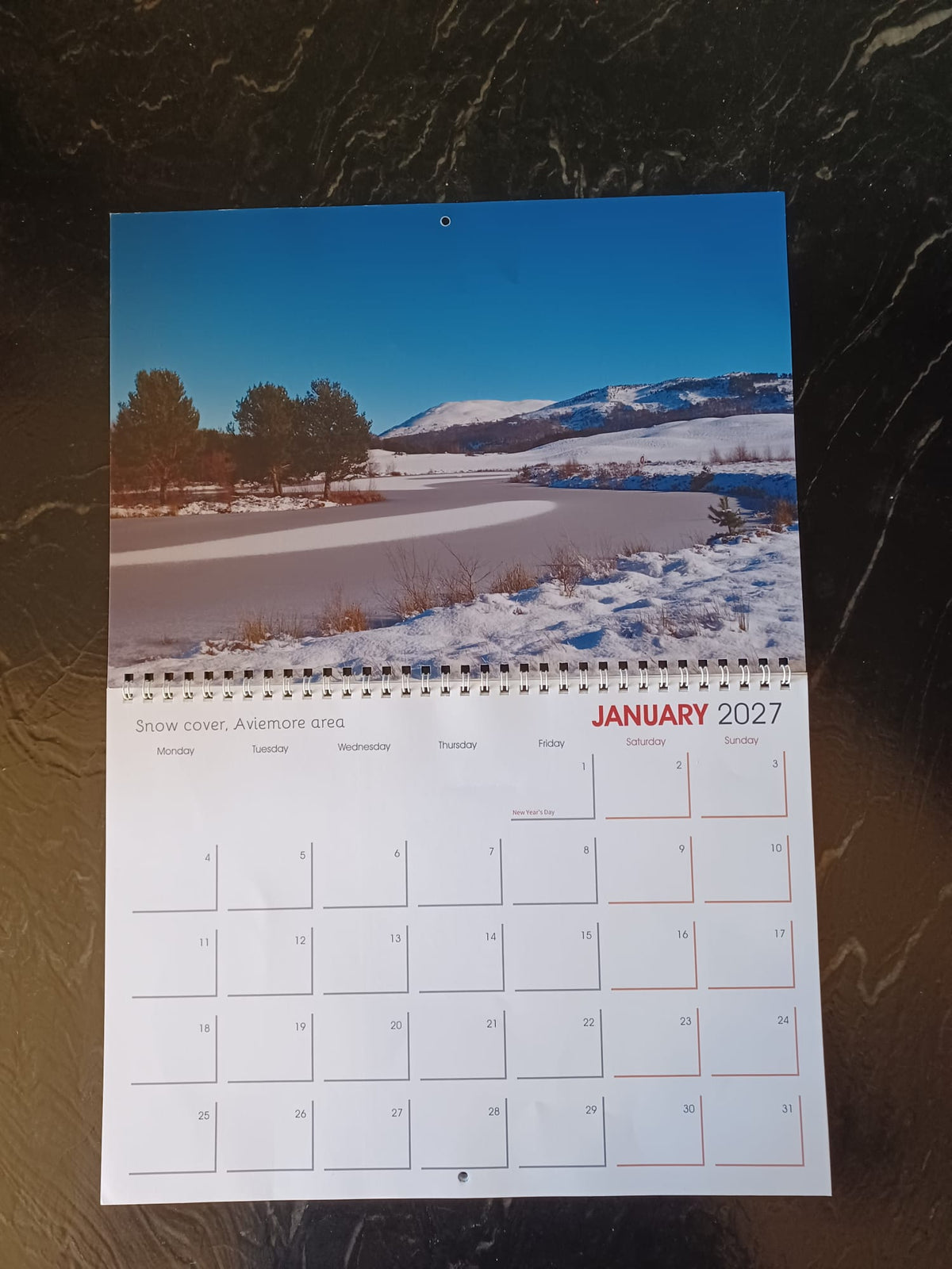 EJ's Highland Creations Premium Quality 2027 Calendar.