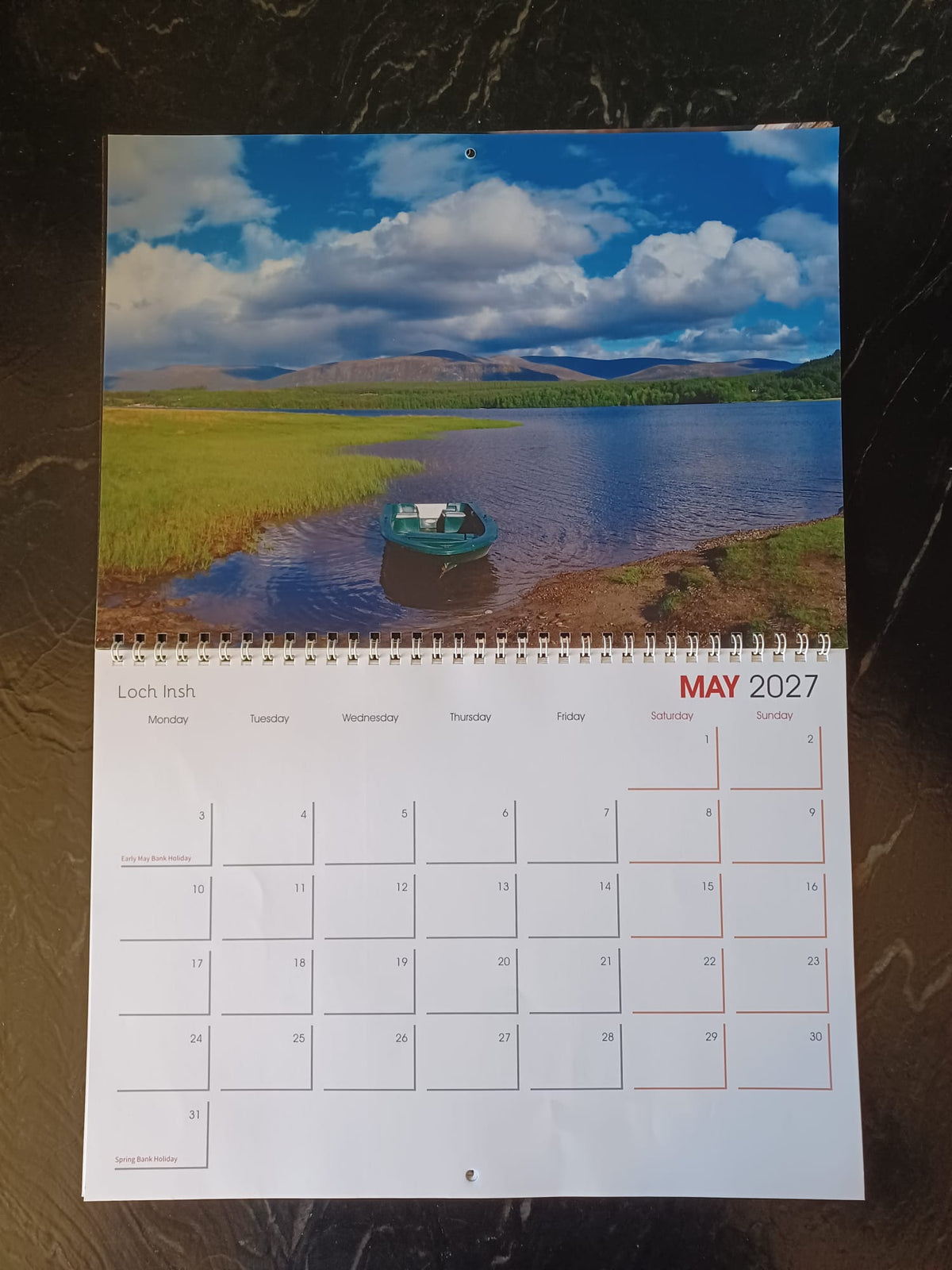 EJ's Highland Creations Premium Quality 2027 Calendar.