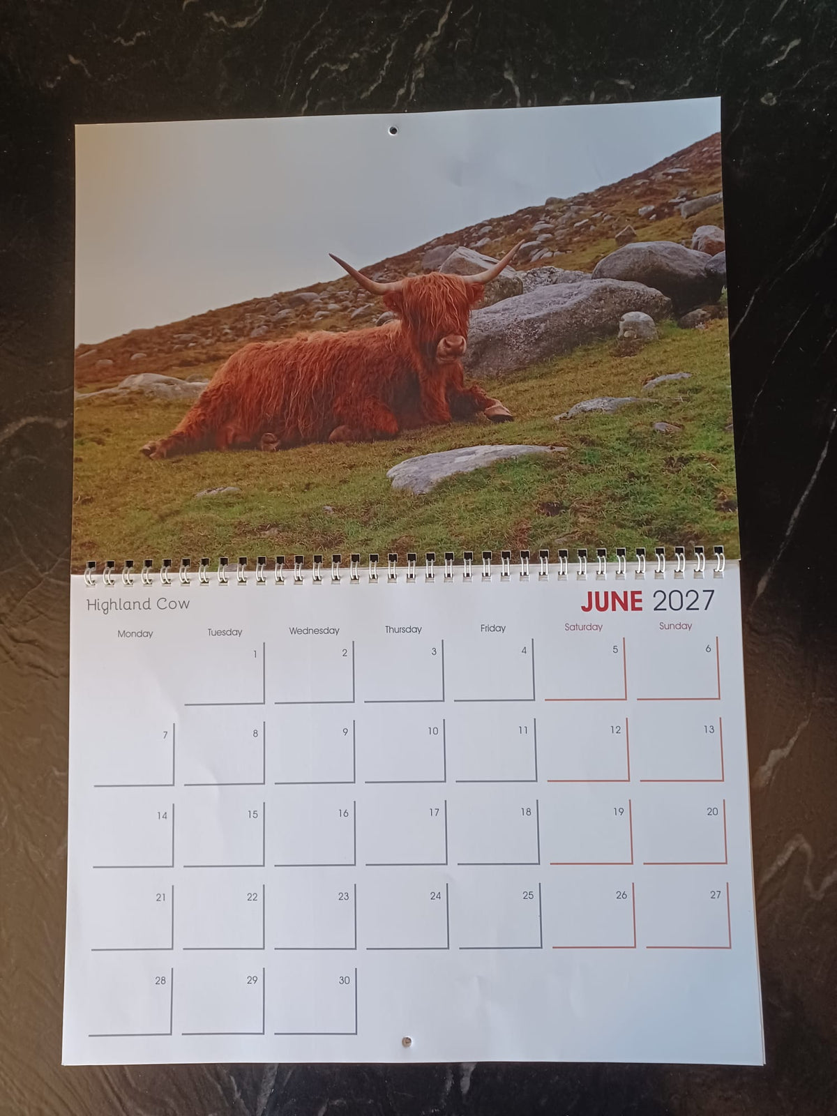 EJ's Highland Creations Premium Quality 2027 Calendar.