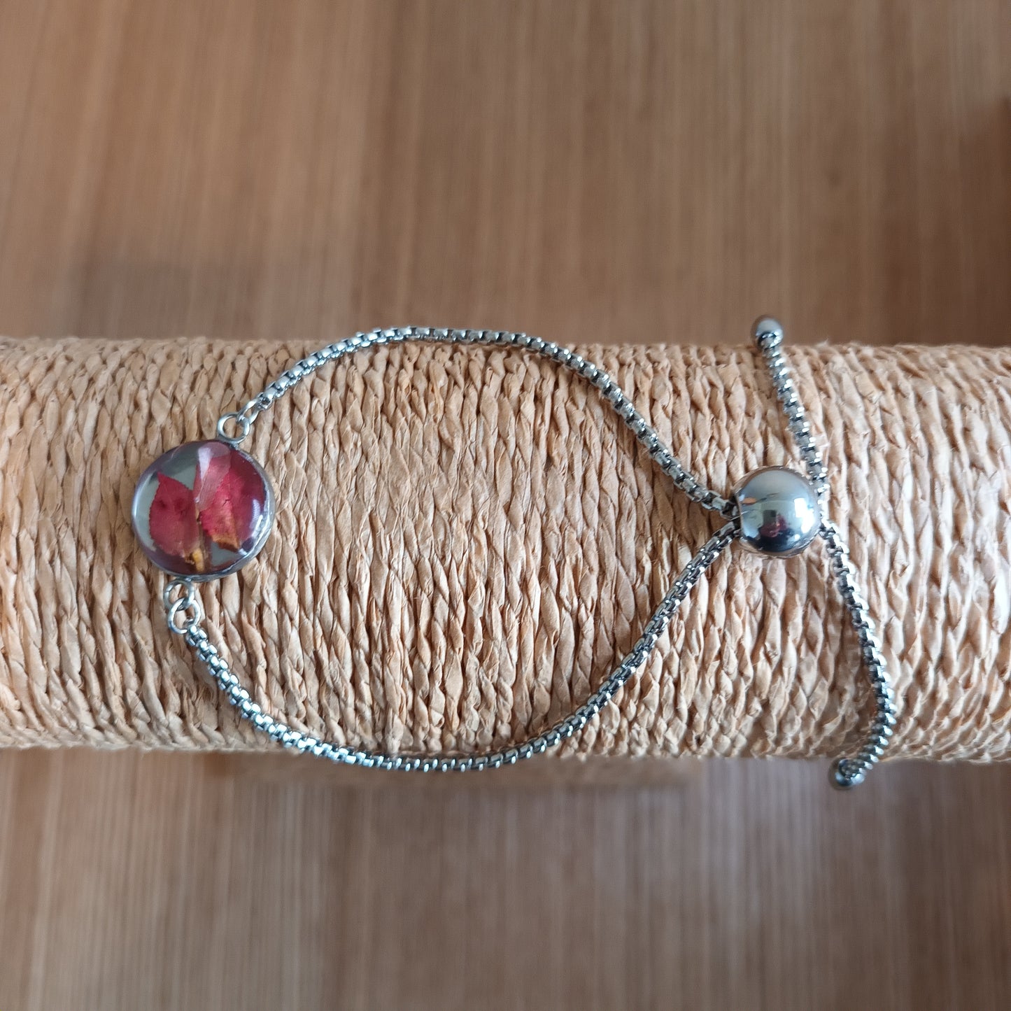 Red Autumn leaves Gem Bracelet