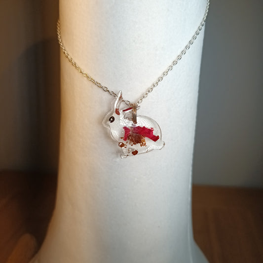 Rabbit. Bunny pendant necklave