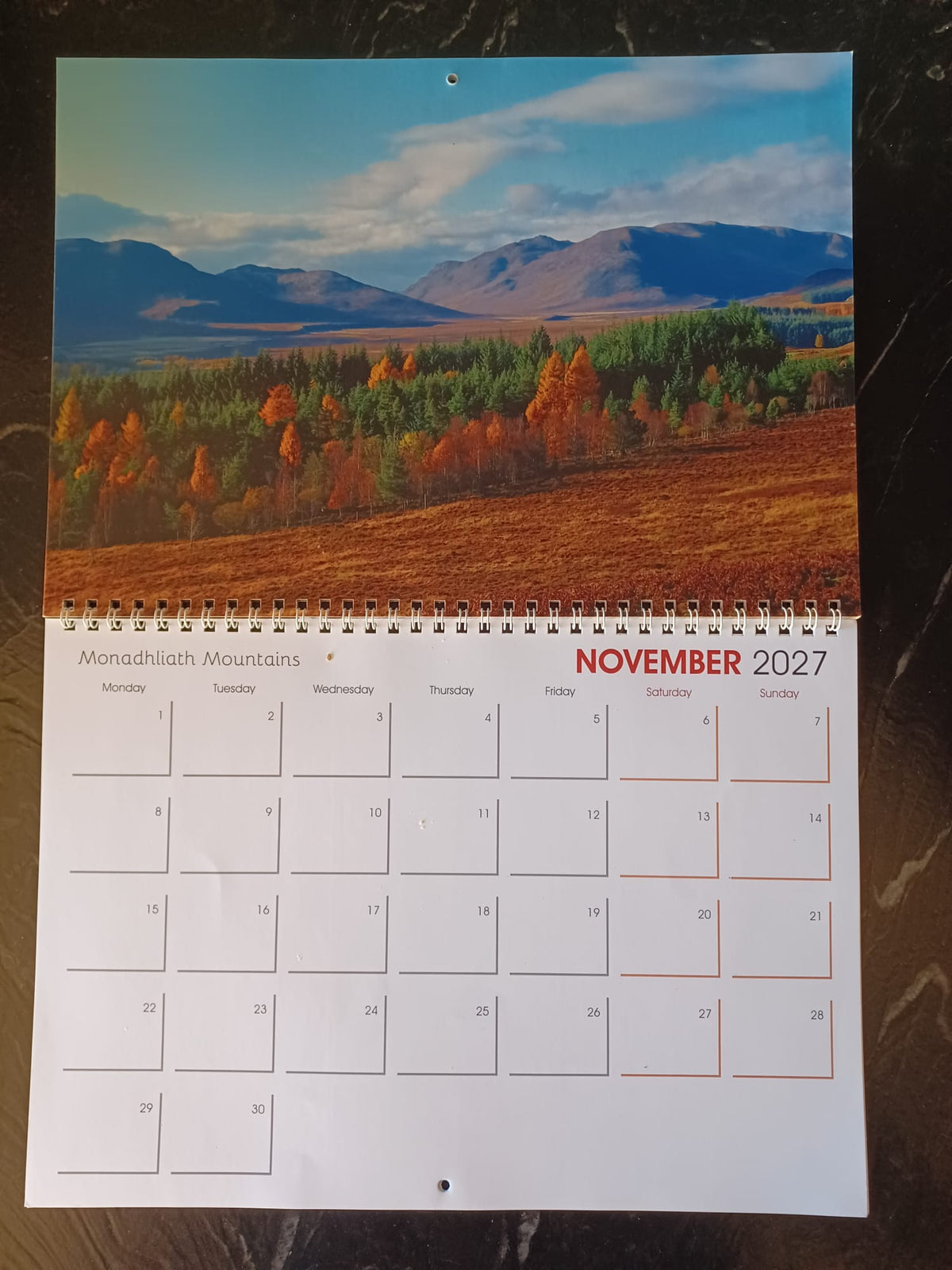 EJ's Highland Creations Premium Quality 2027 Calendar.