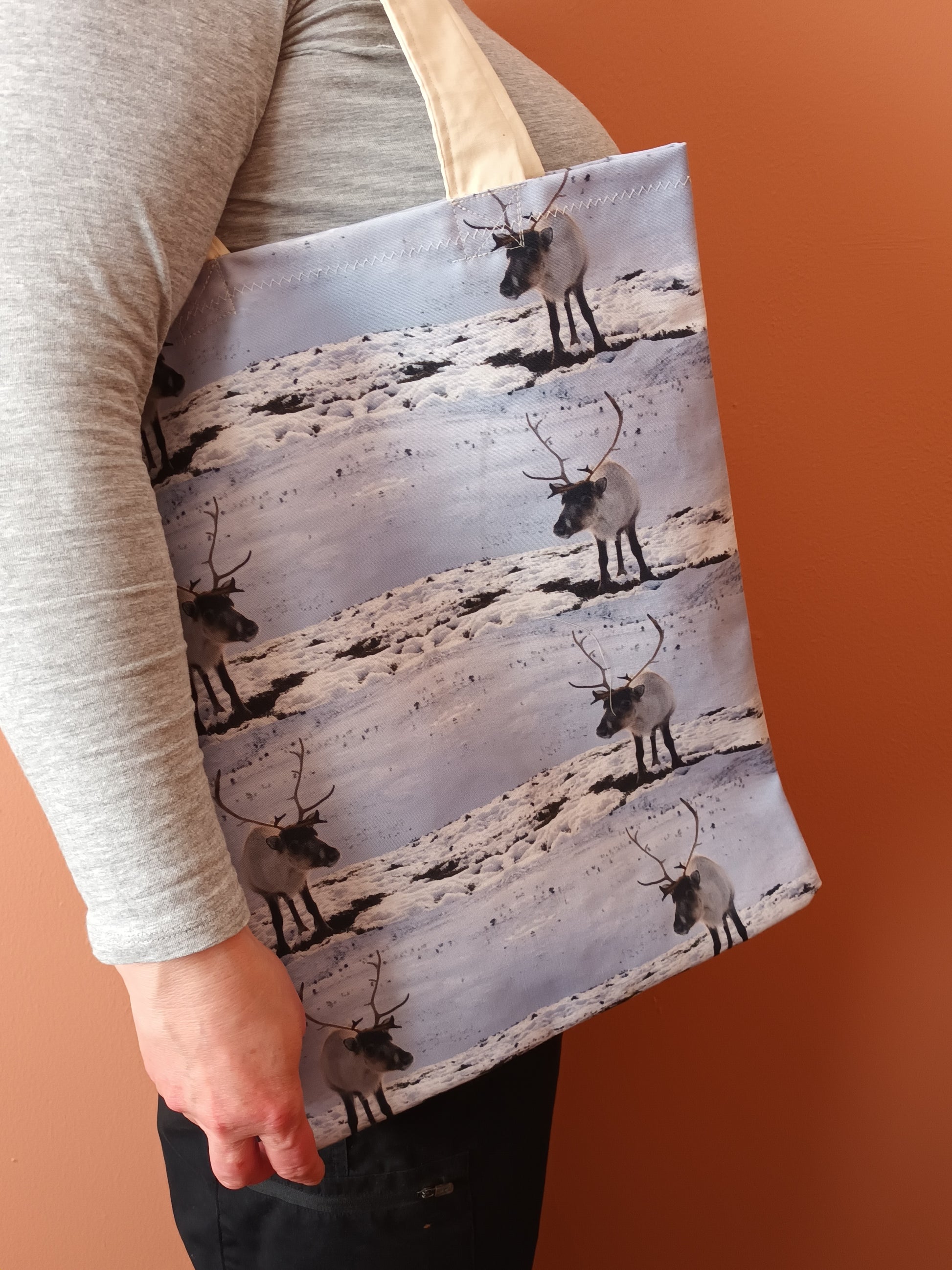  Cute Reindeer (Morven) Canvas Tote Bag (Beach Bag)
